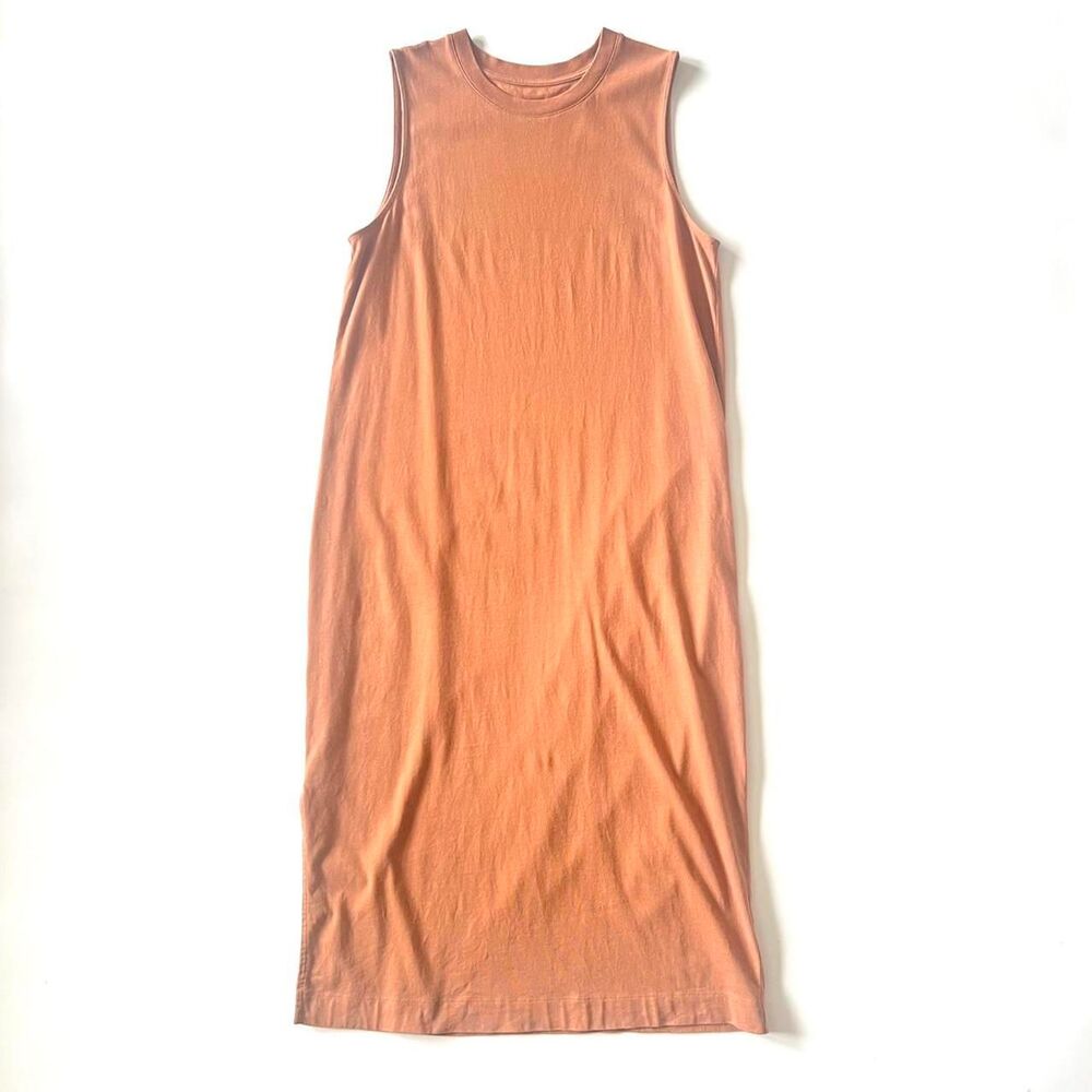 Everlane Salmon-Orange Sleeveless Midi Dress